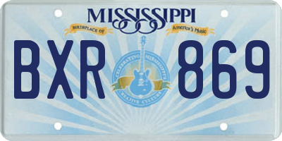 MS license plate BXR869