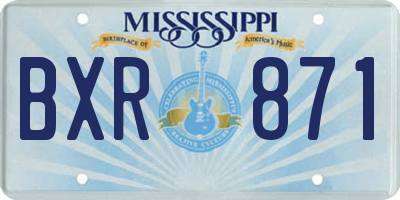 MS license plate BXR871
