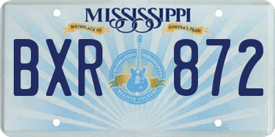 MS license plate BXR872