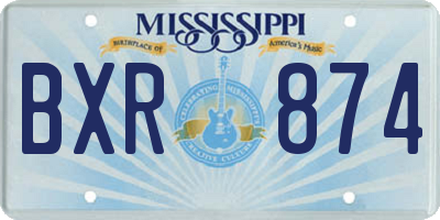 MS license plate BXR874