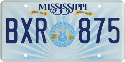 MS license plate BXR875