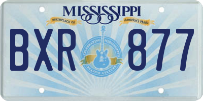 MS license plate BXR877