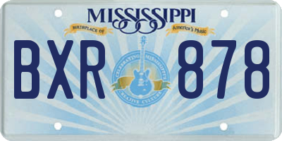 MS license plate BXR878