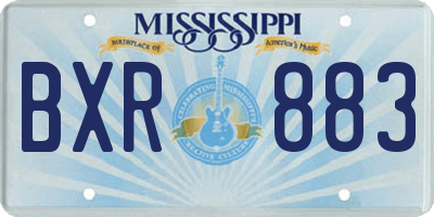MS license plate BXR883