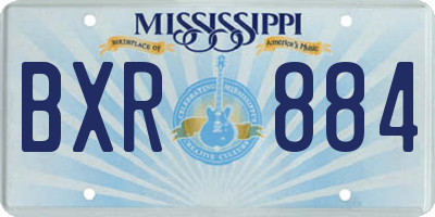 MS license plate BXR884