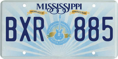 MS license plate BXR885