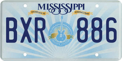 MS license plate BXR886