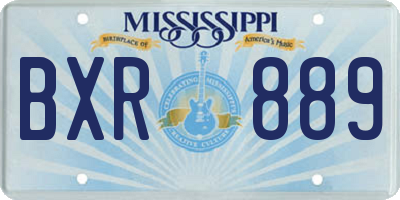 MS license plate BXR889