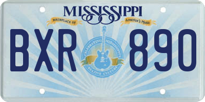 MS license plate BXR890