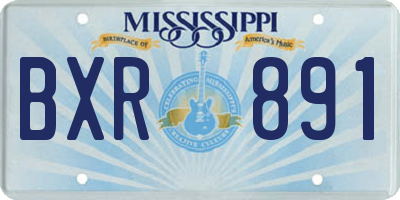 MS license plate BXR891