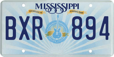 MS license plate BXR894