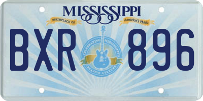 MS license plate BXR896
