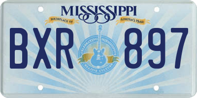 MS license plate BXR897
