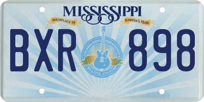 MS license plate BXR898