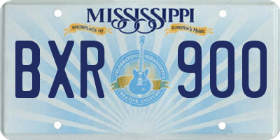 MS license plate BXR900