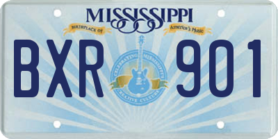 MS license plate BXR901