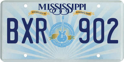 MS license plate BXR902