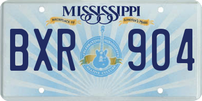 MS license plate BXR904