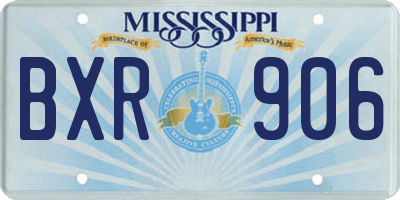 MS license plate BXR906