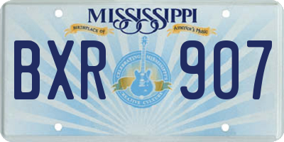 MS license plate BXR907