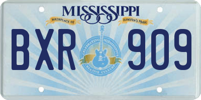 MS license plate BXR909