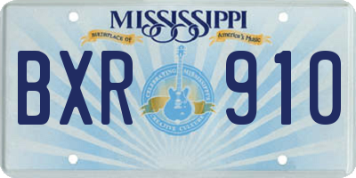 MS license plate BXR910
