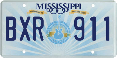 MS license plate BXR911