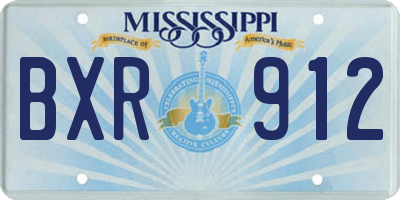 MS license plate BXR912