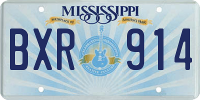 MS license plate BXR914