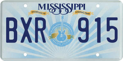 MS license plate BXR915