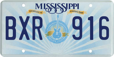 MS license plate BXR916