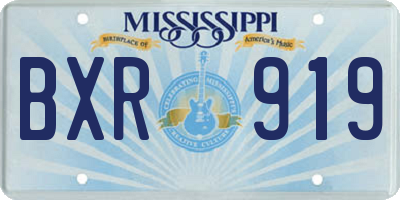 MS license plate BXR919