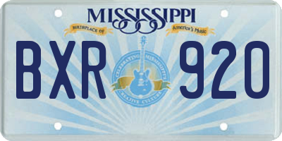 MS license plate BXR920