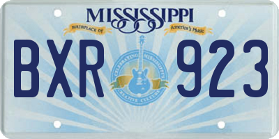 MS license plate BXR923