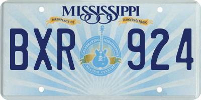 MS license plate BXR924