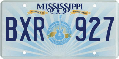 MS license plate BXR927