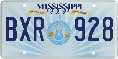MS license plate BXR928