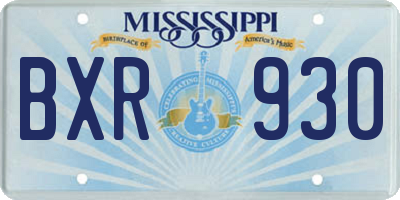 MS license plate BXR930