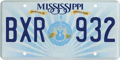 MS license plate BXR932