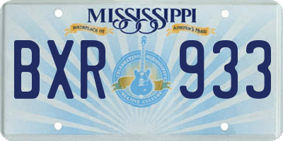 MS license plate BXR933