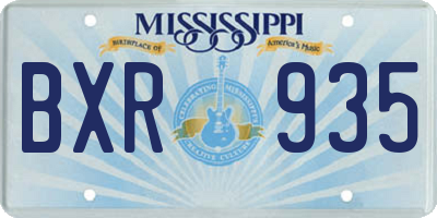 MS license plate BXR935