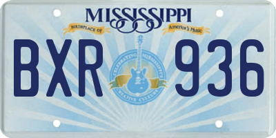 MS license plate BXR936