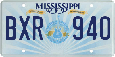 MS license plate BXR940