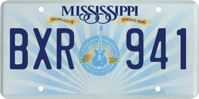 MS license plate BXR941