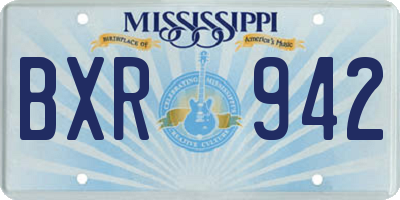 MS license plate BXR942