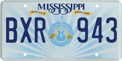 MS license plate BXR943