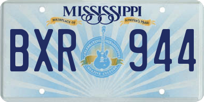 MS license plate BXR944