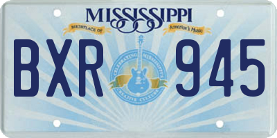 MS license plate BXR945