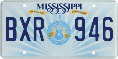 MS license plate BXR946