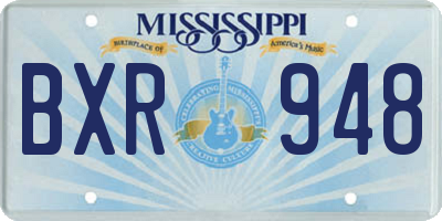 MS license plate BXR948